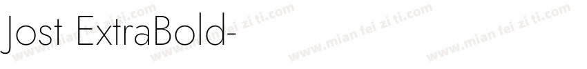 Jost ExtraBold字体转换